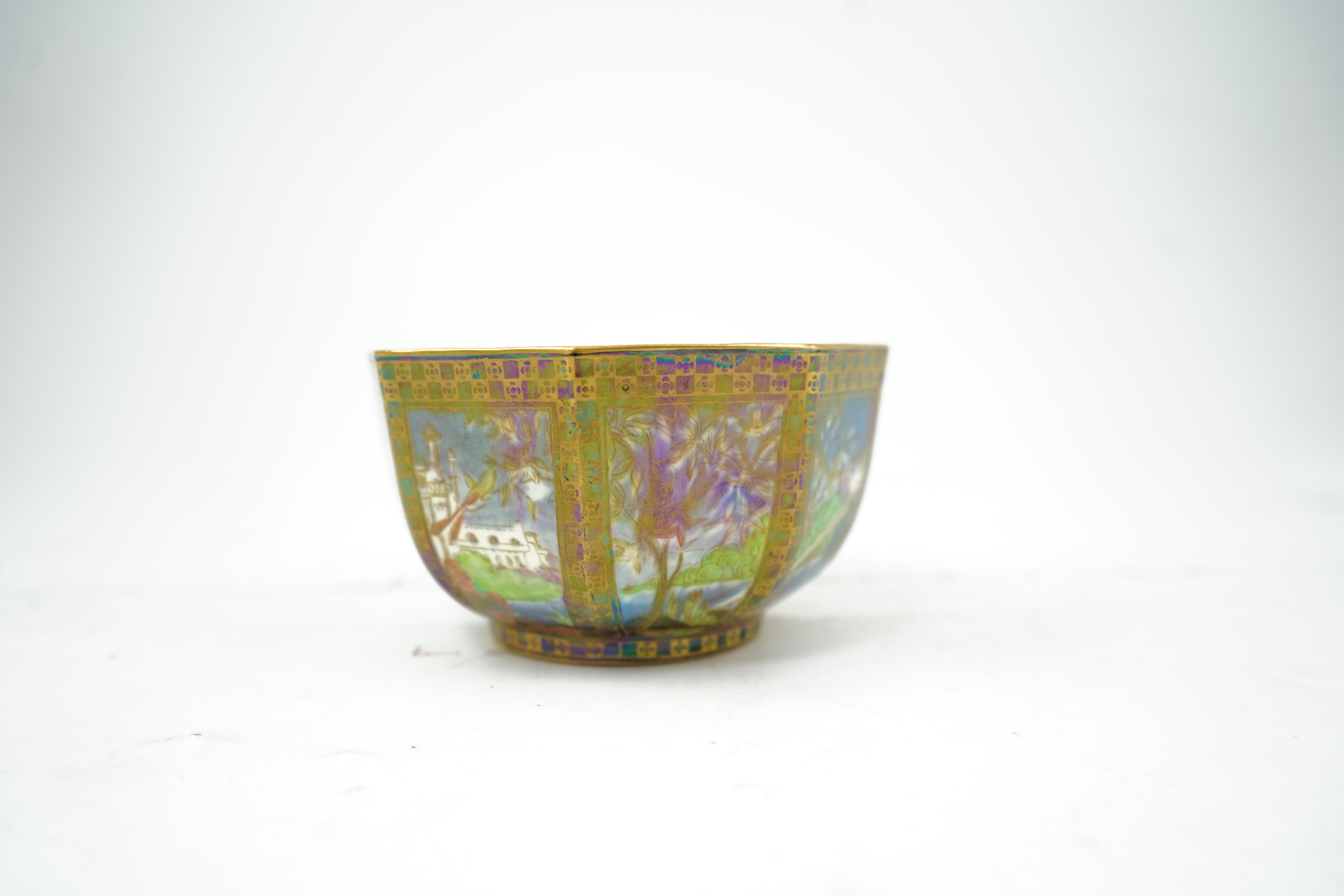 Daisy Makeig-Jones (1881-1945) for Wedgwood: A Fairyland lustre ‘Dana’ octagonal bowl